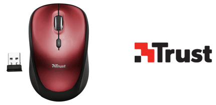 MOUSE TRUST YVI ROJO INALAMBRICO MOUSE TRUST YVI ROJO INALAMBRICO