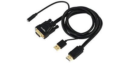 C HDMI MACHO - VGA MACHO + AUDIO