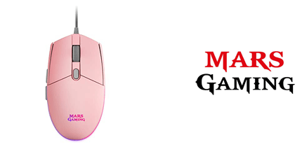 MOUSE MARS GAMING MMG PINK 3200DPI USB [Asignado: 65400]