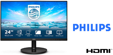 MONITOR 24 PHILIPS 241V HDMI+VGA ALTAVOZ FHD - click para más información MONITOR 24 PHILIPS 241V HDMI+VGA ALTAVOZ FHD