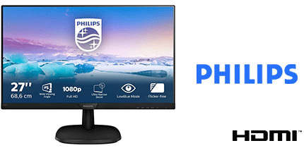 MONITOR 27 PHILIPS 273V7 IPS HDMI+VGA FULLHD