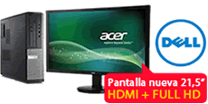 ORDENADOR+PANTALLA DELL I5/8 GB + TFT 21.5 NUEVO W10 ORDENADOR+PANTALLA DELL I5/8 GB + TFT 21.5 NUEVO W10