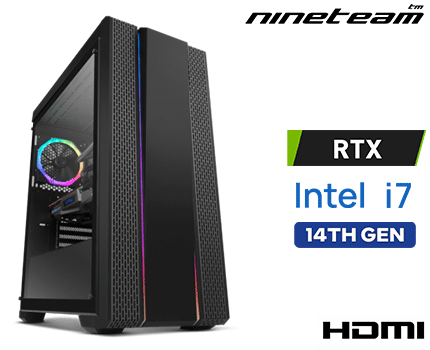 ORDENADOR NINETEAM ¡7 GEN 14 CON NVIDIA RTX 3050 6GB I7/8GB/ SSD 480GB/WINDOWS 11 PRO LEGAL