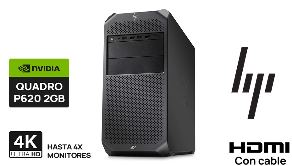 ORDENADOR HP Z4 G4 QUADRO P620 2GB XEON/8GBDDR4/ SSD 250GB+/